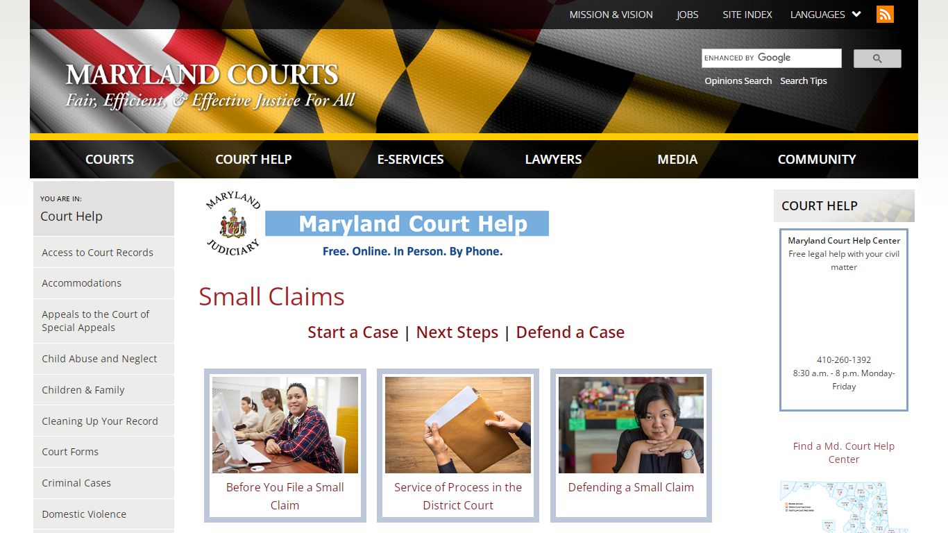 Small Claims | Maryland Courts